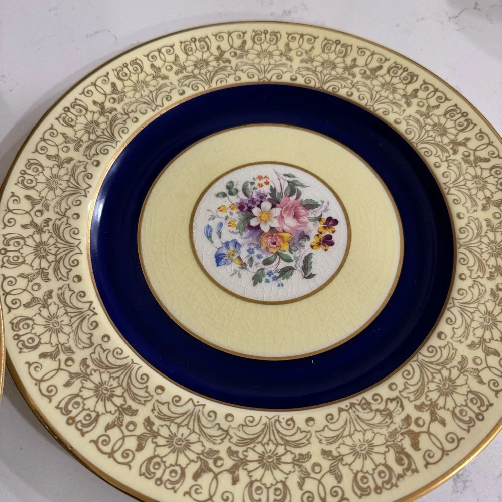 2/ Pareek Johnson Brothers England JB311 Blue Dinner Plates 10.5